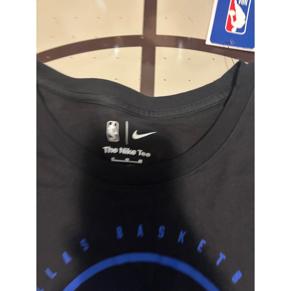 Nike NBA Dallas Mavericks Mens Long Sleeve T-Shirt Black Blue XL DD6111-010 - Picture 4 of 5